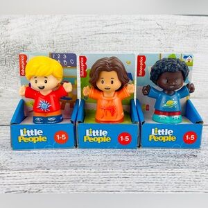 Fisher Price Little People Set of 3 Toy Figures - NEW 2 Boys 1 Girl